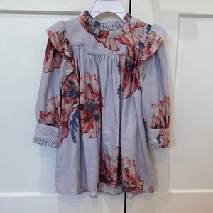 Morley Floral Kids Dress in Pink and Blue